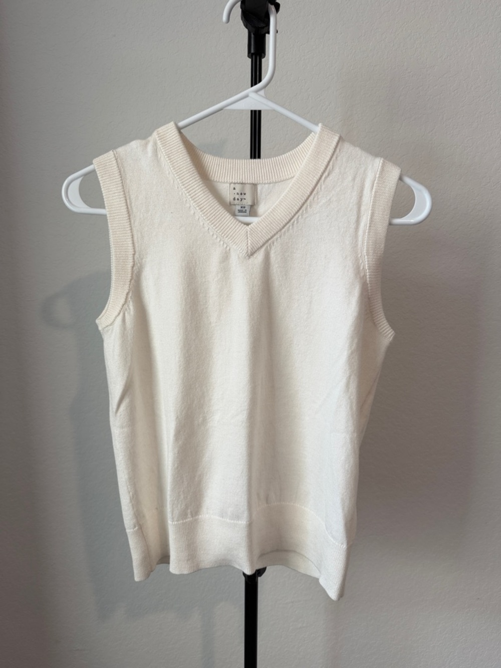 a new day Cream V-Neck Knit Tank Top